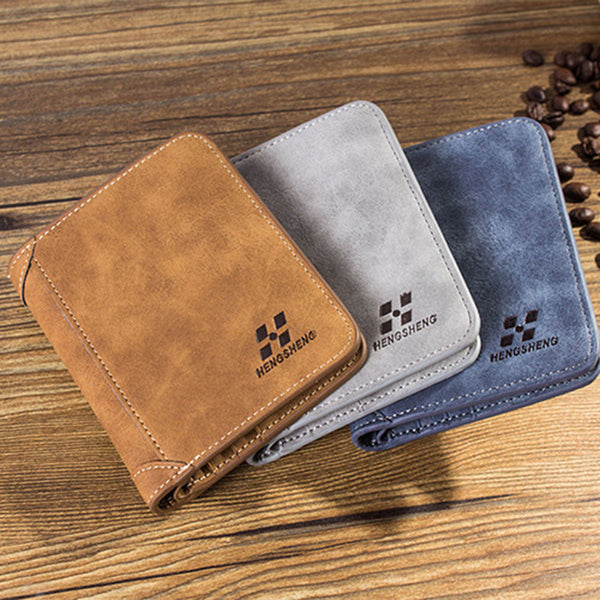 Vintage PU Nubuck Skin Wallet